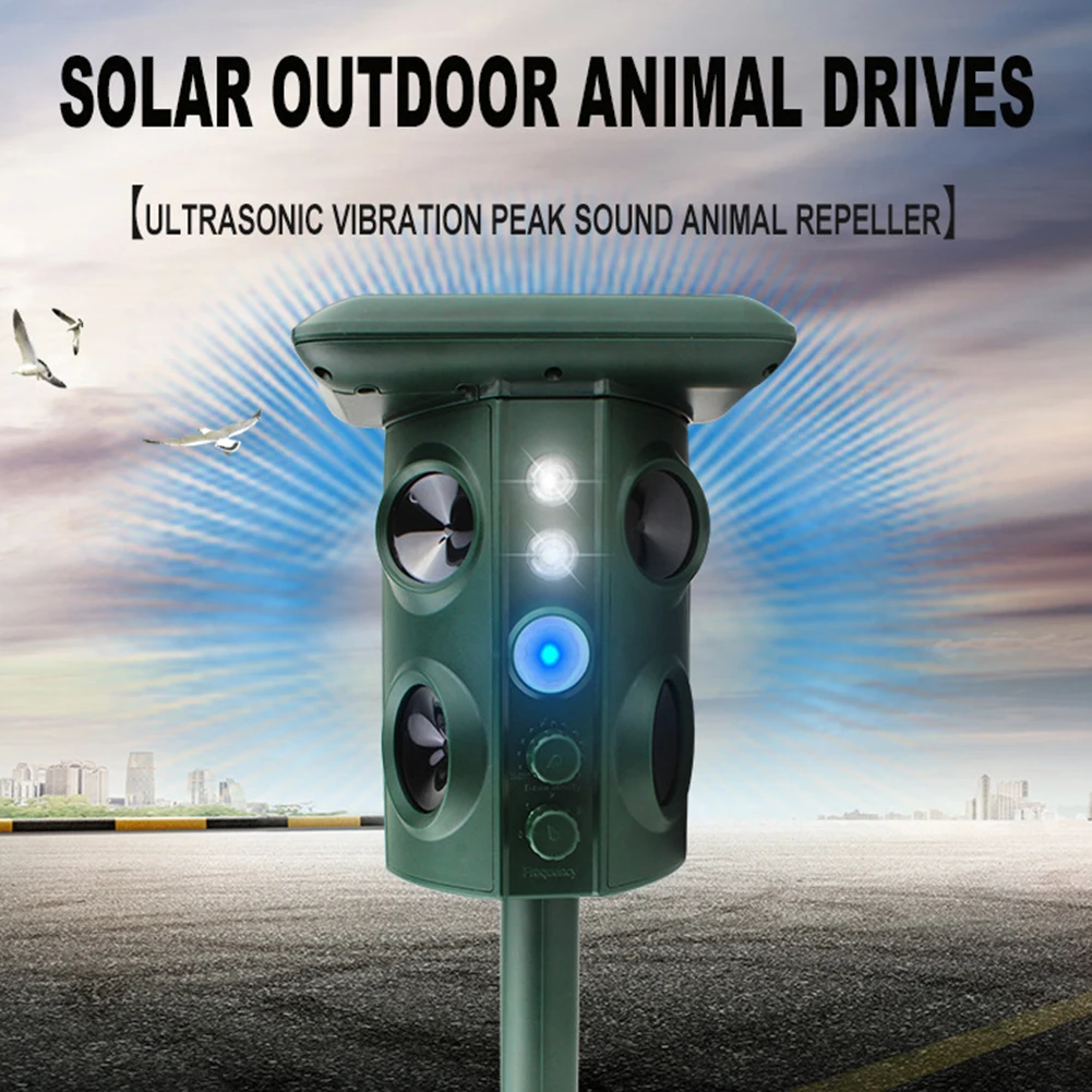 Mole Rat Mouse Repeller Solar Ultrasonic Cockroach Spider Snake Fly Pest Reject for Household Safety Accessories | Дом и сад