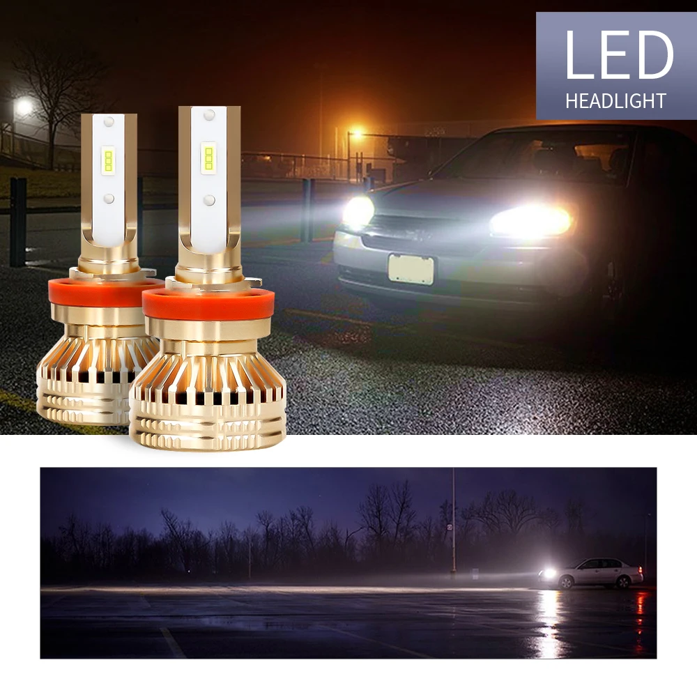 2 шт./лот H8/H9/H11 12000LM 6000K белый супер яркий TX3570 чип Автомобильные фары лампы IP67 водонепроницаемый для автомобильных фар