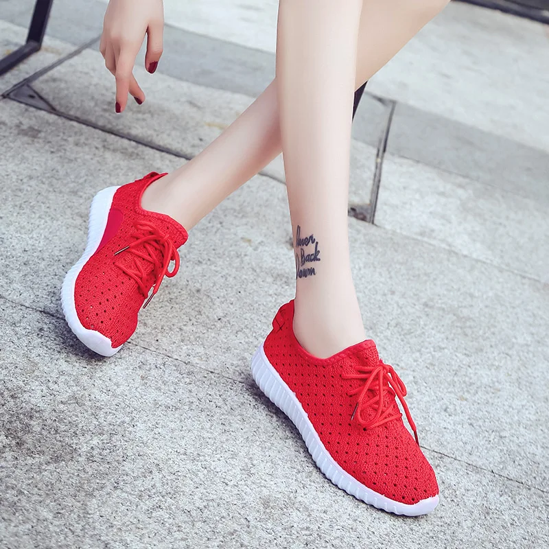 

Spring And Summer Flat Heel Fly Woven Sports Footwear Women's Hollow out Breathable Couples Shoe Lace-up Size Code CHILDREN'S Sh
