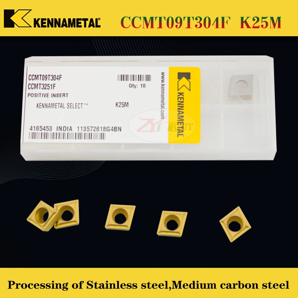 

10PCS kennametal CCGT060202F K10U CCMT060204F K10P K25P Lathe blade made of stainless steel with high hardness