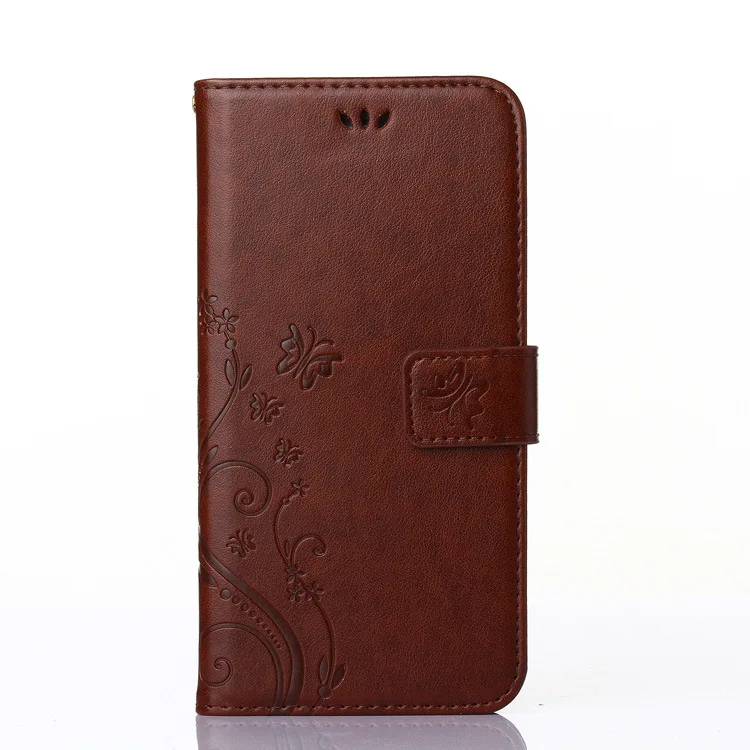brown Кожаный чехол-бумажник с магнитной застежкой и подставкой для iPhone GV99 - Цвет: brown