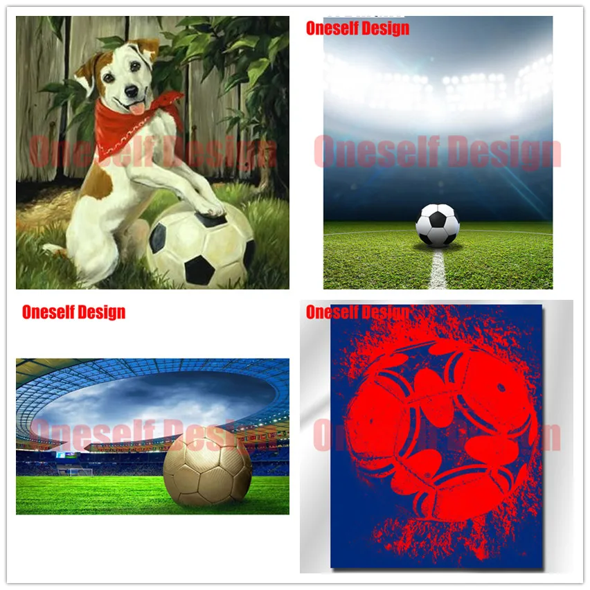 Набор для алмазной вышивки 5d полный набор с изображением собаки футбола | Дом и