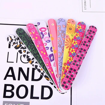 Cheap Fashion Printing Two-sided Nail File Nail Tool EVA Grind Manicure Setback Sand Bar Strip Grind Sand Block Nail File
