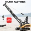 HUINA 1:14 RC Truck Crawler Alloy Tractor Engineering Car 2.4GHz Remote Controlled Car 15 Channel RC Crane Toys for Boys Kids 2