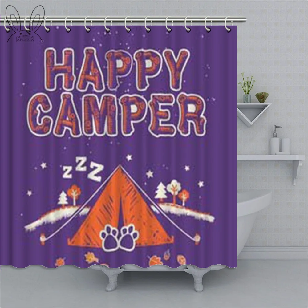 Автомобильная занавеска для ванной комнаты Campers Happy and водонепроницаемая душа из