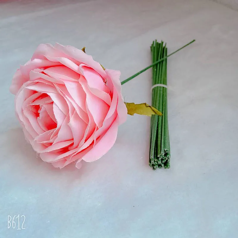 25 piezas de tallos повязка на голову para hortencia Rosa peonia bordado bola DIY аксессуары для украшения boda
