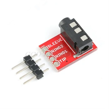 

3.5mm Plug Jack Stereo Plastic + Metal TRRS Headset Audio Socket Breakout Board Extension Connector Module Drop Shipping