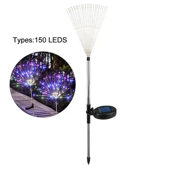 

Fairy Copper Wire Solar Light Lawn Fireworks Decor Backyard Outdoor Garden Patio Stake 90 120 150 LEDs Starburst Walkway