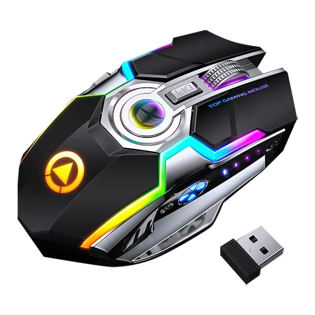 А5 эргономичная беспроводная RGB с подсветкой 7 кнопок 1600DPI игровая мышь для ПК