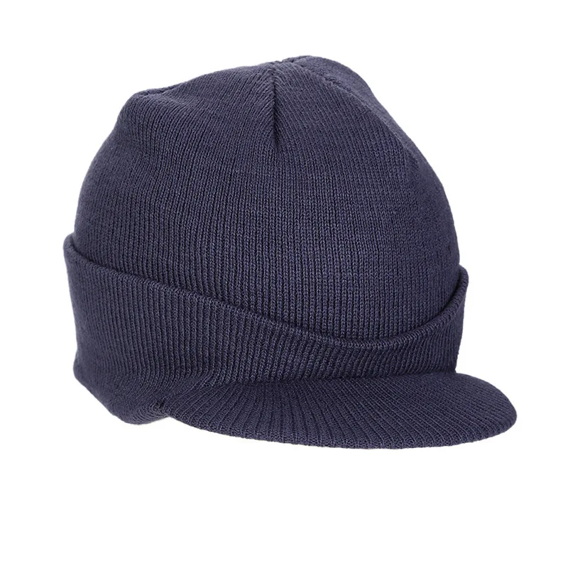 Зимняя Теплая Вязаная Шерстяная Лыжная шапка для женщин Skullies Beanies для мужчин взрослых хип-хоп шапка 11 цветов - Цвет: blue gray