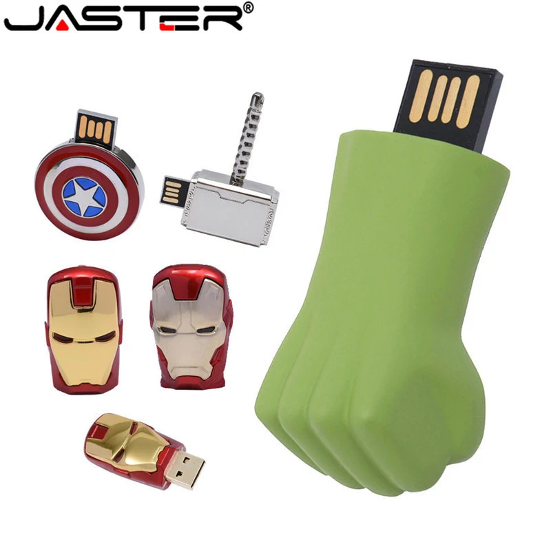 Металлический Железный человек флеш диск USB 2 0 ГБ 4 8 16 32 64 128 г Капитан Америка