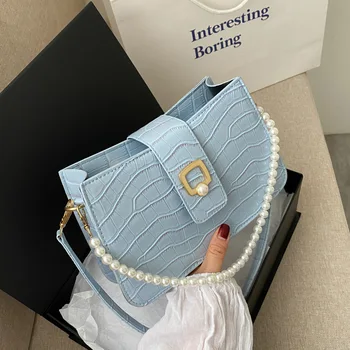 

Niche pearl underarm bag women 2020 new all-match popular texture single shoulder messenger bag women tote bag