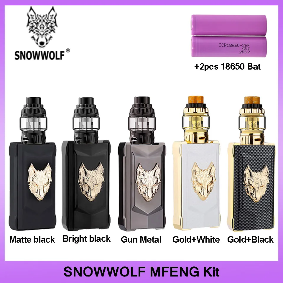 Оригинальный SnowWolf Mfeng 200 Вт TC Набор для вейпа с баком 6 мл атомайзер комплект