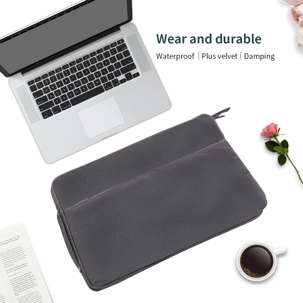 15,6 чехол для ноутбука Macbook Air Pro 11 13 15 чехол противоударный ноутбук сумка для Dell lenovo hp - Цвет: Серый