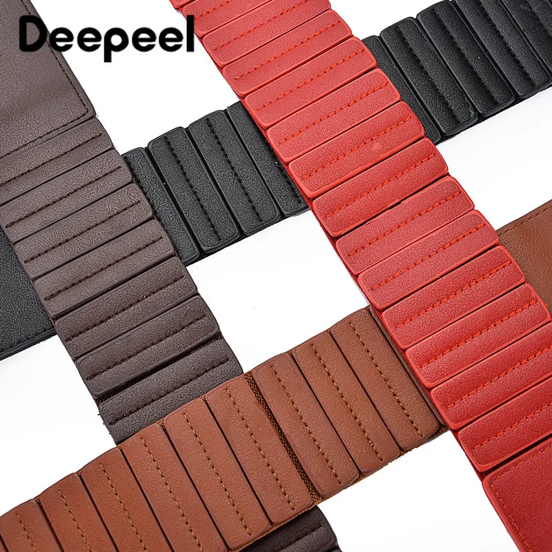 Deepeel 1 шт. 84 см Высококачественные эластичные пояса широкий пояс для женщин Синтетическая кожа стрейч лента пояс украшение CB042