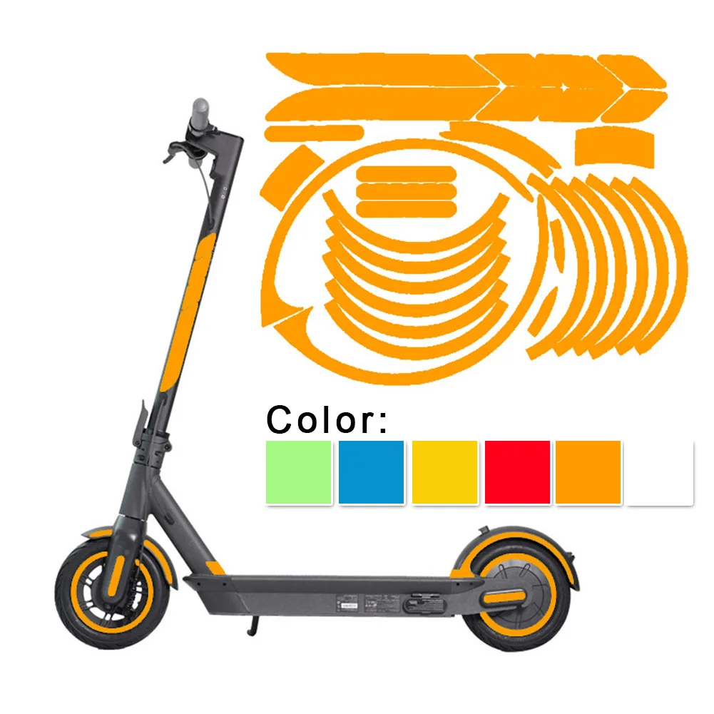1 Set Stickers Electric Scooter Reflective Film Night Warning