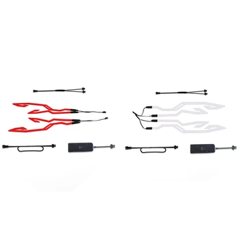 

4PCS Motorcycle LED Night Light Riding Signal Helmet EL Cold Light 3 Mode Bike Helmet Led Light Strip Kit Bar