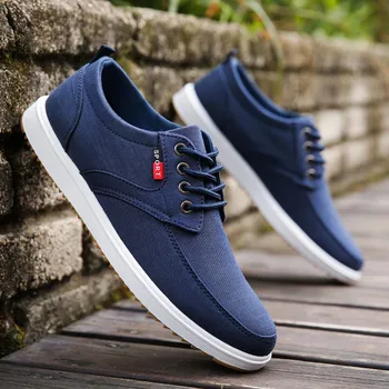 

Men Casual Shoes 2019 Summer Canvas Shoes Men Breathable Casual Canvas Men Shoes Walking Men Shoes Chaussure Homme Factory sales