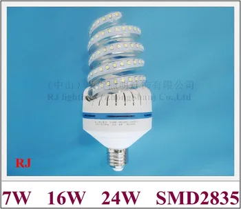 

screw style LED corn bulb lamp light 7W 16W 24W SMD 2835 AC85V-265V input E27 CE ROHS high bright 180 degree emitting angle