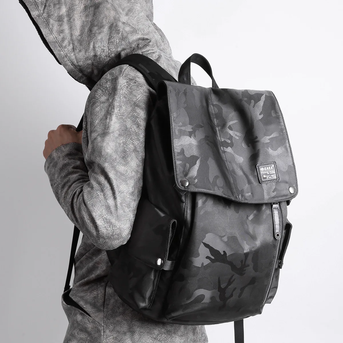 

17 New Style Spring And Summer Outing Men Trendy Bag Multi-functional Oxford Packsack Men's Backpack Multi-Compartment Storage B