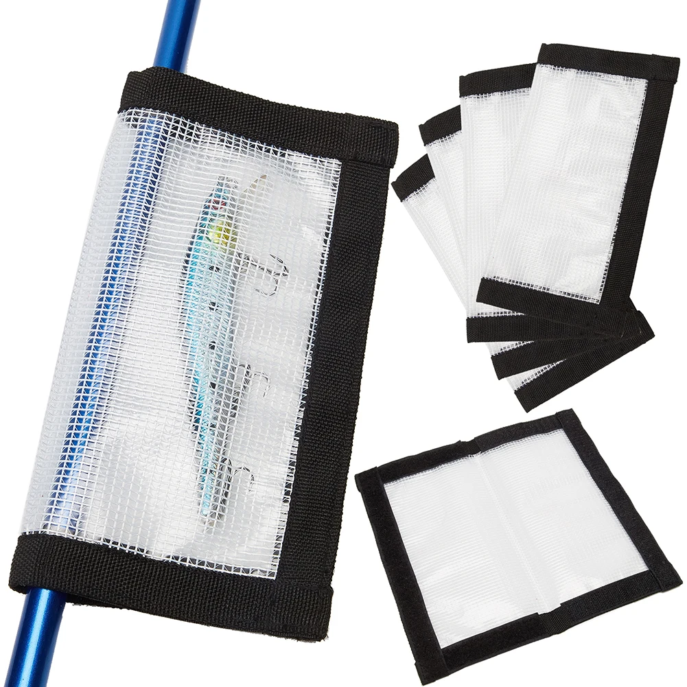 20Packs Fishing Bait Cover Durable Clear PVC Lure Wrpas Bag
