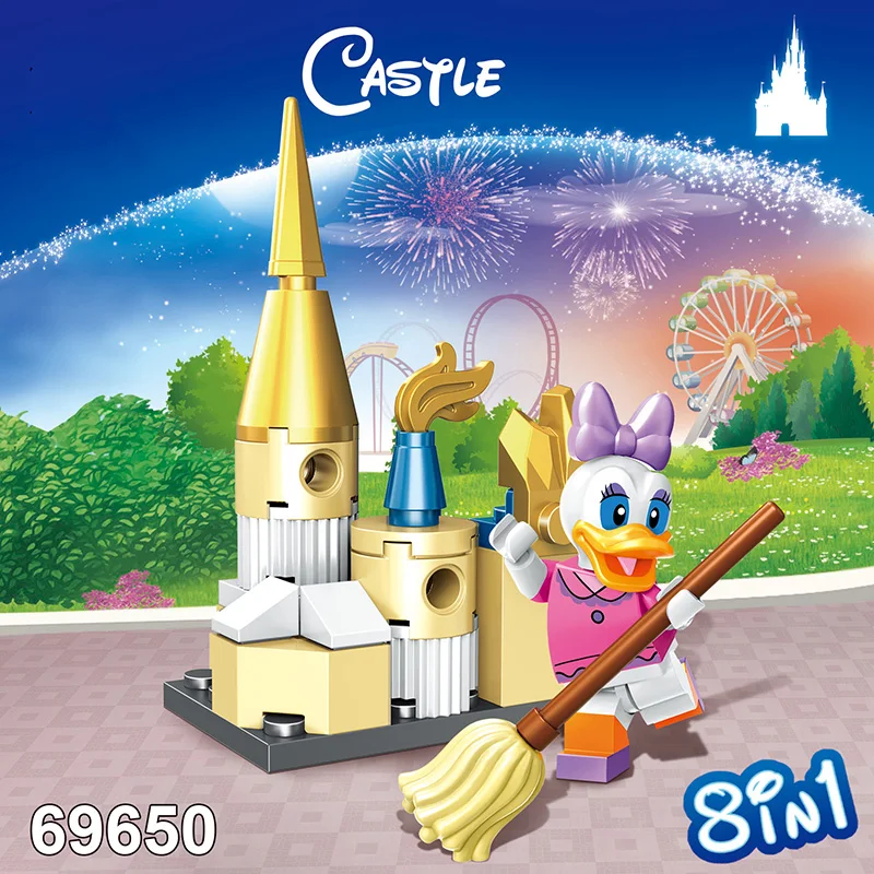 Dream Castle Play Set Mickey Minnie Mice Donald Duck Daisy Mini Toy Figure for kid Building Block Brick Compatible with Lepining