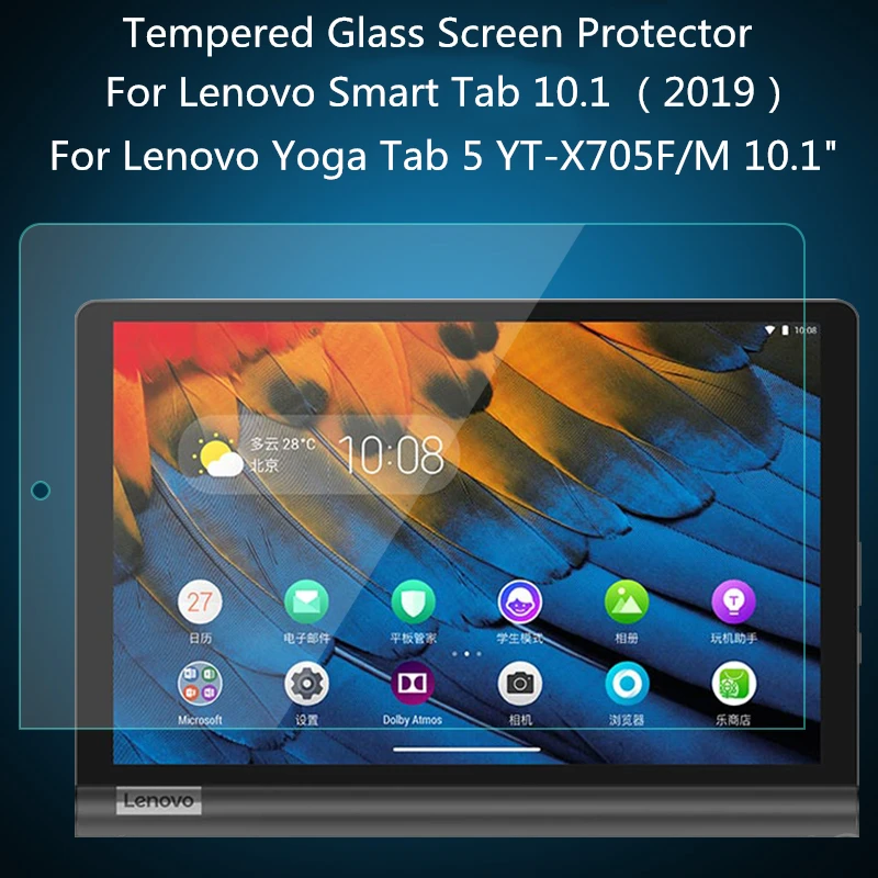 Protector de pantalla de vidrio templado 9H para Lenovo Yoga Tab 5 YT-X705F YT-705M 10.1 Película protectora para tableta para Lenovo Smart Tab 2019
