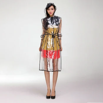 

Transparent Raincoat Portable Adult Lady Women Poncho Rainsuit Rainproof Belt Rain Coat For Outdoor Climbing Fishing Rainwer