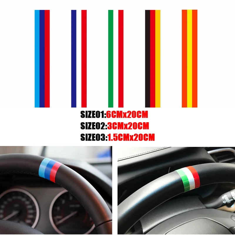 Car-Sticker National-Flag Steering-Wheel Spain Italy Germany Bmwcolored Pesonalized Grill