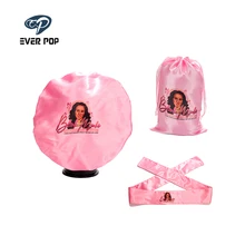 Сделанные на заказ волосы для наращивания атласная лента галстук, атласная обертка повязка на голову парики упаковка атласные сумки Ночная шапка для сна