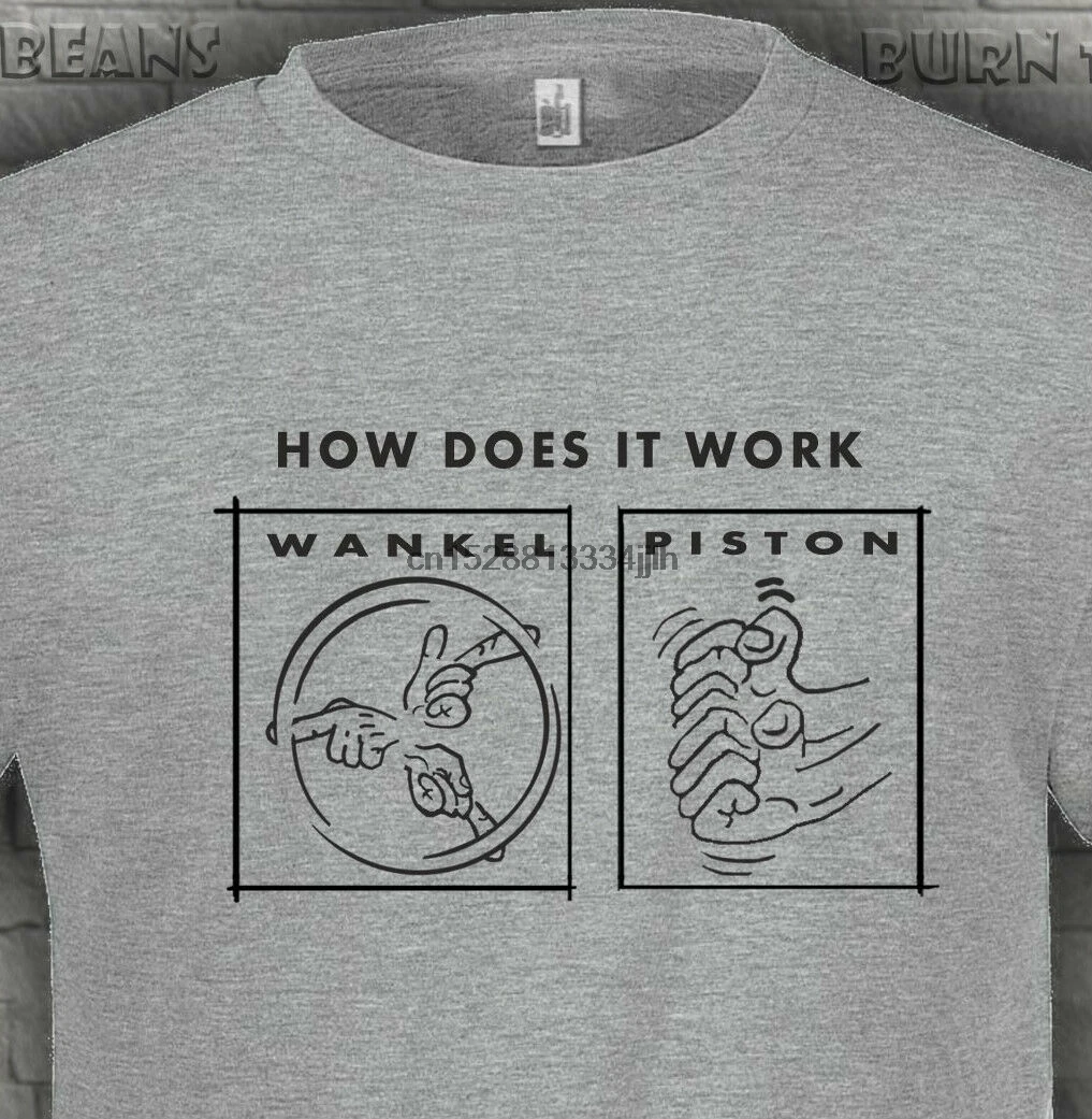 

Wankel tshirt funny vs Piston rotary engine RX7 RX8 mazda fans 12A 13B S - 3XL
