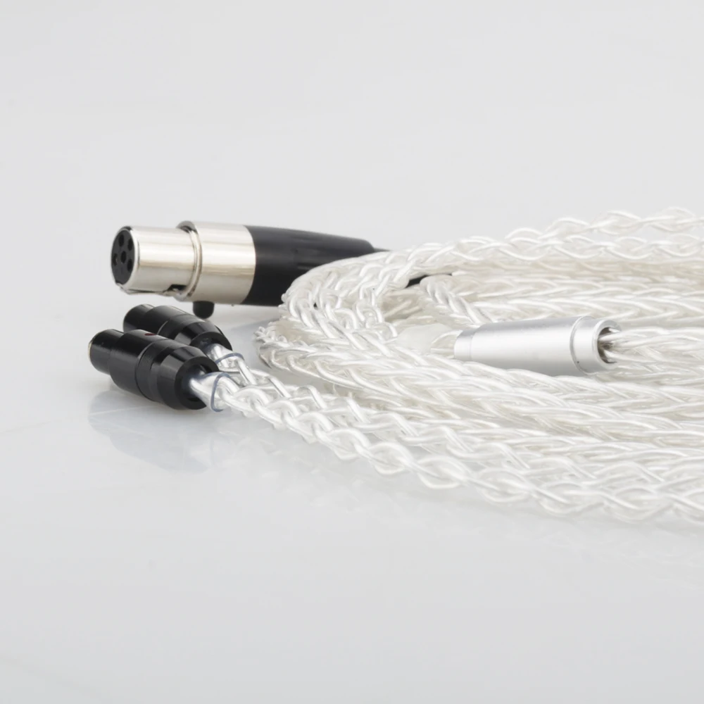 Audiocrast 8Cores OCC silver Plated headphone upgraded cable 5PINS XLR Female for SRH1440 SRH1840 SRH1540