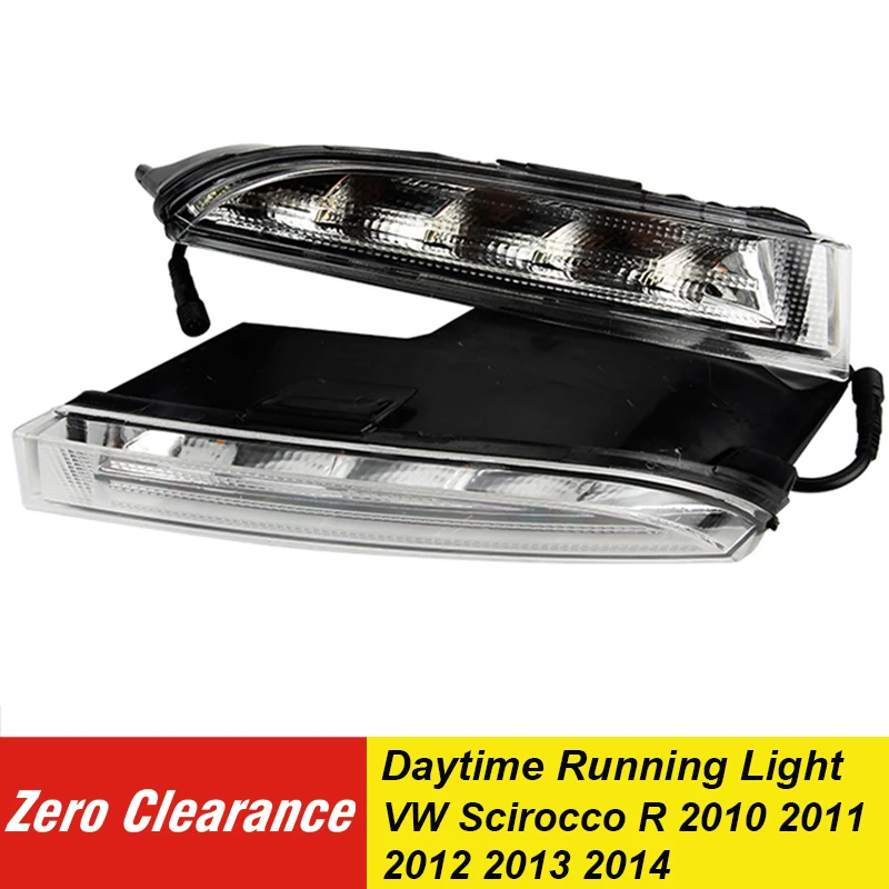 2 шт. 12 В LED DRL для Volkswagen VW Scirocco R 2010 2011 2012 2013 2014 Светодиодный дневной светильник