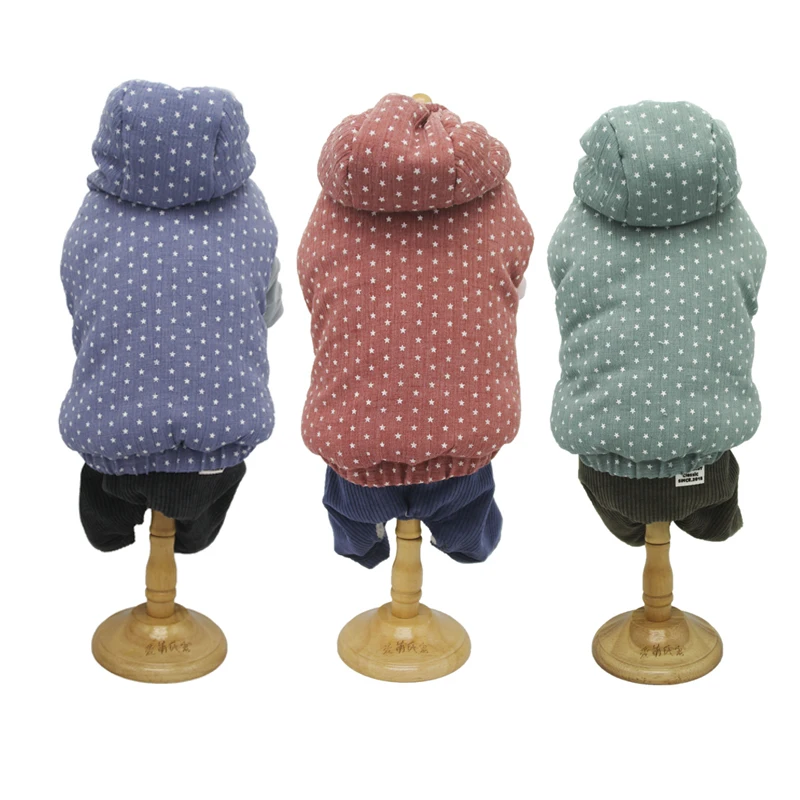 

Ambaby 2019 Autumn Winter Pet Product Hooded 4-Legged Warm Dog Coat Outfits Dog Clothe For Small Medium Large Size Dog Cat Pets