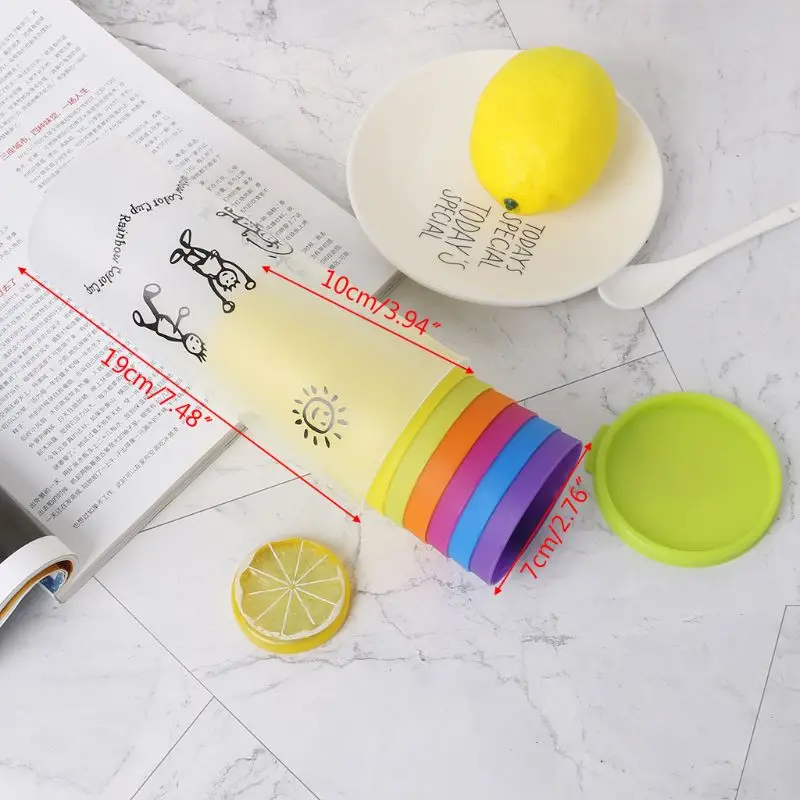 7 шт. Пикник чашки многоразовые Портативный туризма бытовой Кухня инструменты путешествия стакана воды