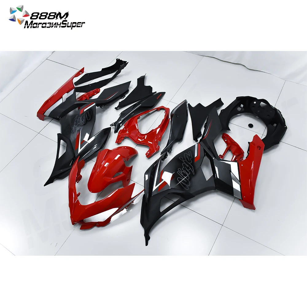 Fairings For Kawasaki Ninja400 Ninja 400- 18 19 20 New Arrival ABS Motorcycle Full Fairing Kit Bodywork Cowling - Цвет: Red Black