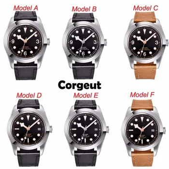 

Corgeut 41mm Miyota 8215 dive Automatic wrist watch men sapphire glass black strile dial luminous deployant clasp waterproof