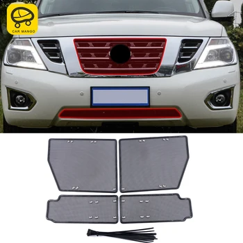 

CarManGo Car Accessories Steel Front Grille Insert Net Anti-insect Dust Rat Garbage Proof Inner For Nissan Patrol Y62 2010-2019