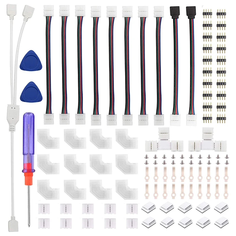 LED Light Bar Connector Kit 4-Pin DIY Accessories For 5050 RGB | Лампы и - Цена: 978,12 руб.