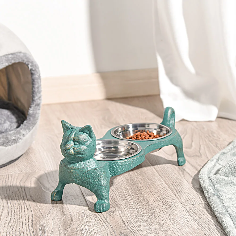 Green Cat Feeder