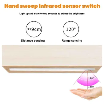 

Cabinet Light Reading Modern Home USB LED Lamp Infrared Sensor Night Lighting Adjustable Brightness Stair Hand Induction Bedside