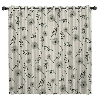 

Lovely Dandelion Plant Room Curtains Large Window Window Curtains Dark Living Room Blackout Outdoor Kitchen Indoor Fabric Kids