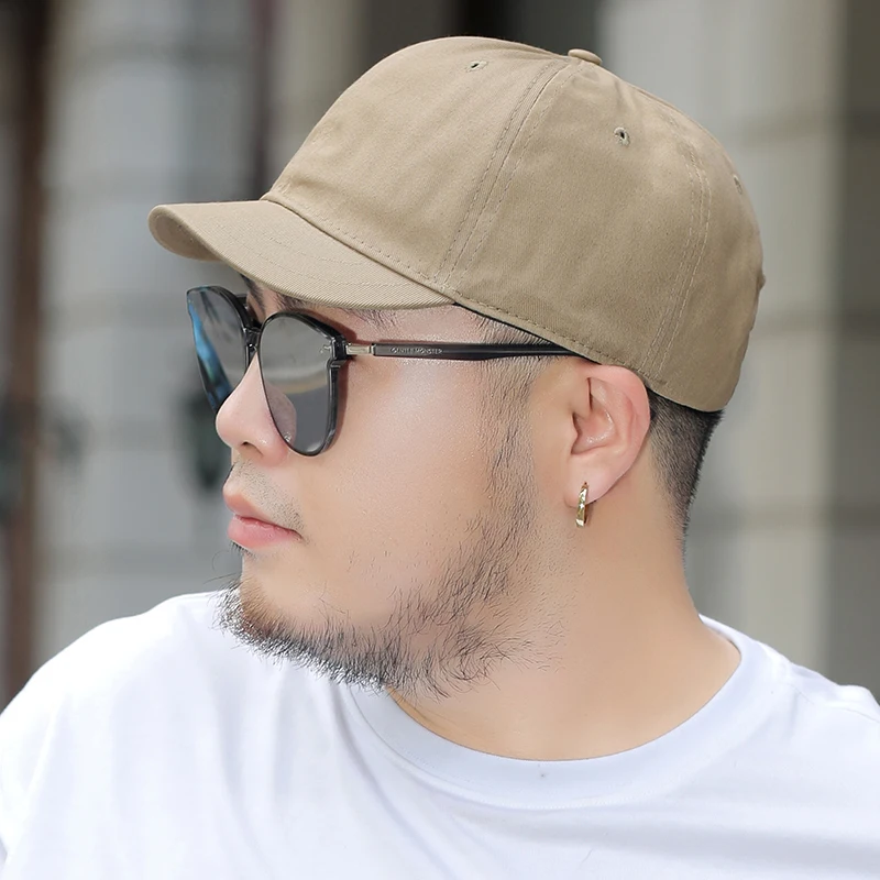 Short Brim Deep Top Large Cap Big Face Man Plus Size Sun Hat Male Summer Outdoors Cycling Cotton Sport Cap 54-60cm 59-65cm mens winter beret hats Berets