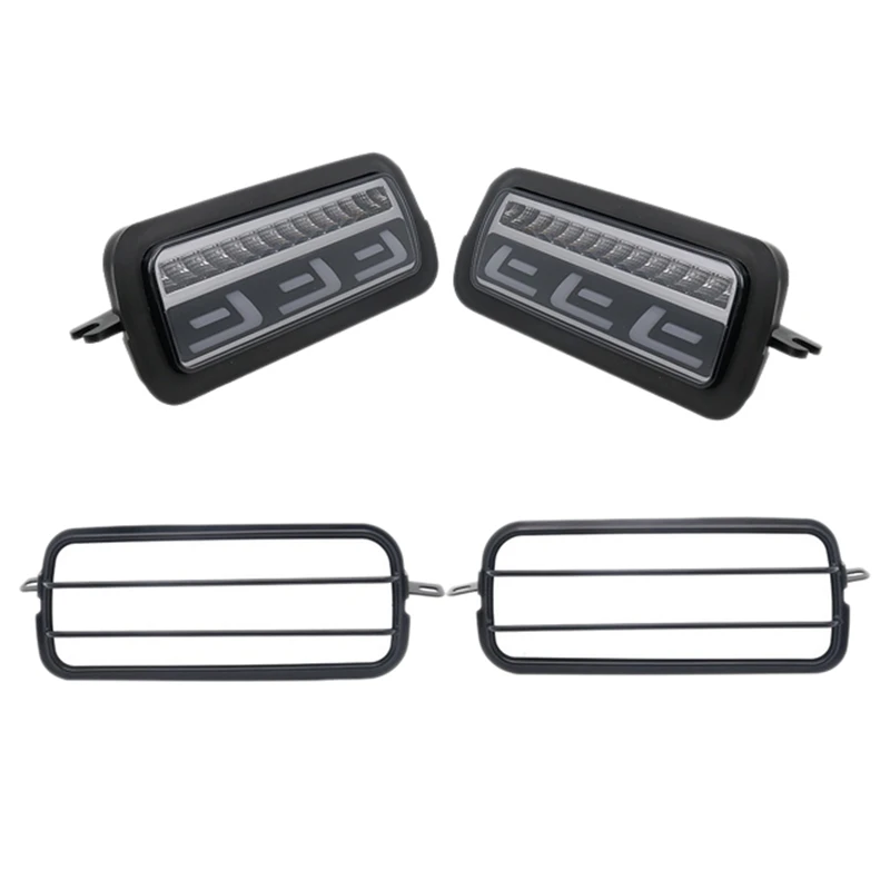 2Pcs Led Daytime Running Light for Lada Niva 4X4 1995+ Turn Signal Drl Car Headlight Replacement Parts with Lamp Cover | Автомобили и