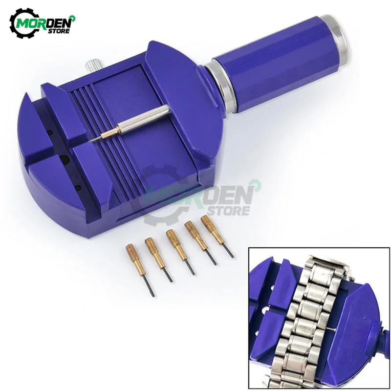 

Bracelet Wrist Watch Band Adjuster Repair Tool Set Link Strap Remover Watch Disassemble Tool + 5 Pins