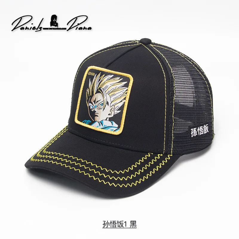 

2020 Fashion GOKU VEGETA Broli Dragon Ball Baseball Caps Men Breathable Mesh Snapback Caps Sun Hat For Women bone caps Casquette