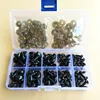 100pcs/box 8/9/11/13.5/15mm Mini Black Plastic Safety Triangle Nose for Toy Doll for Teddy Dog Stuffed Animals Dolls Accessories 2