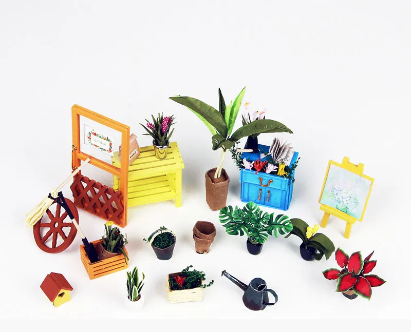 Casa de Bonecas com Móveis de Madeira Brinquedos para Crianças Novo Roombox Miniatura Faça Você Mesmo Casa Flor Robotime Natal Presente Aniversário 7 com móveis de madeira casa brinquedos para