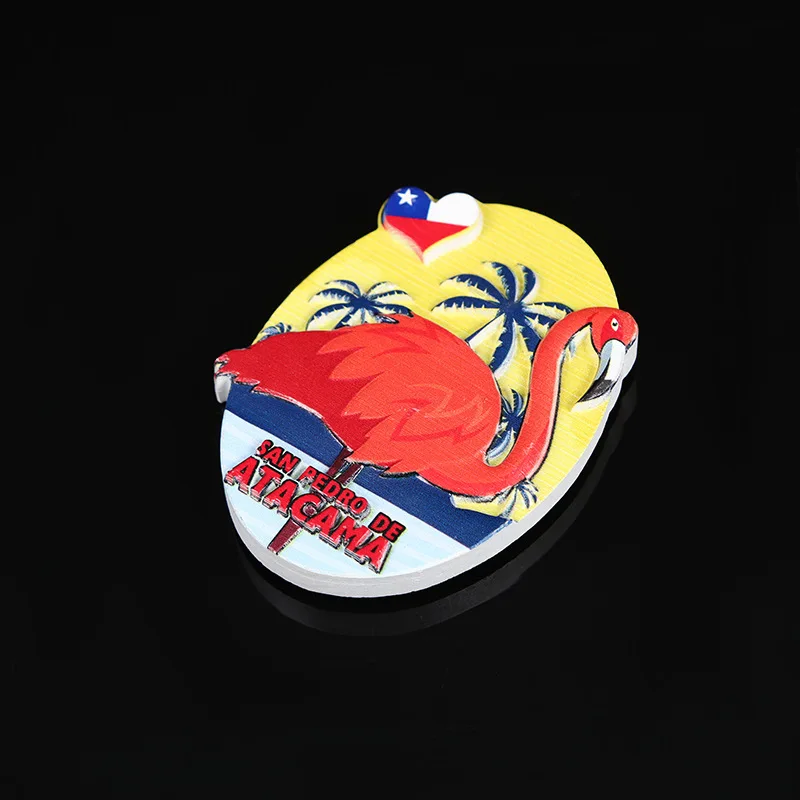 South America Chile Tourism Decorative Magnets Souvenir Creative Resin Cartoon Fridge Magnet Kitchen Accessories Decoration Home