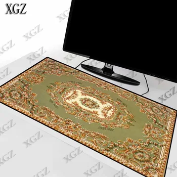 

XGZ Persian Carpet Large Size Mouse Pad Natural Rubber PC Computer Gaming Mousepad Desk Mat Locking Edge for CS GO LOL DOTA2 XXL